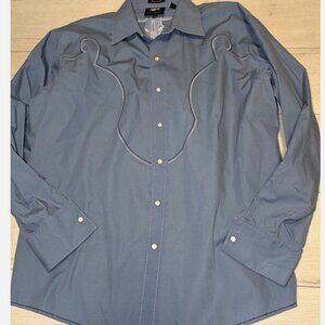 Resistol University Rodeo Gear Western Cowboy Pearl Snap Shirt Mens L